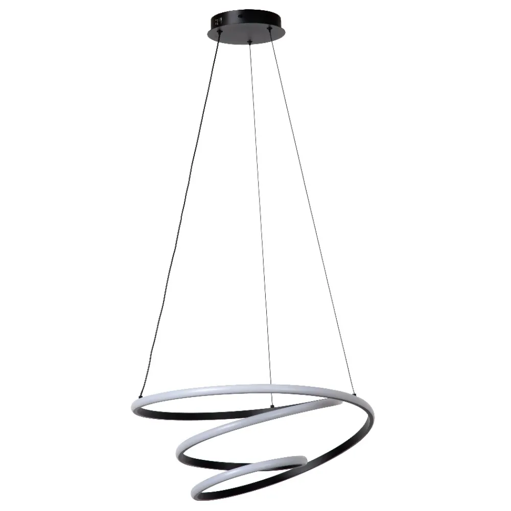Lampadari Moderni-Selezionato da Mazzolaluce Lampadario a sospensione design moderno circolare nero per soggiorno
