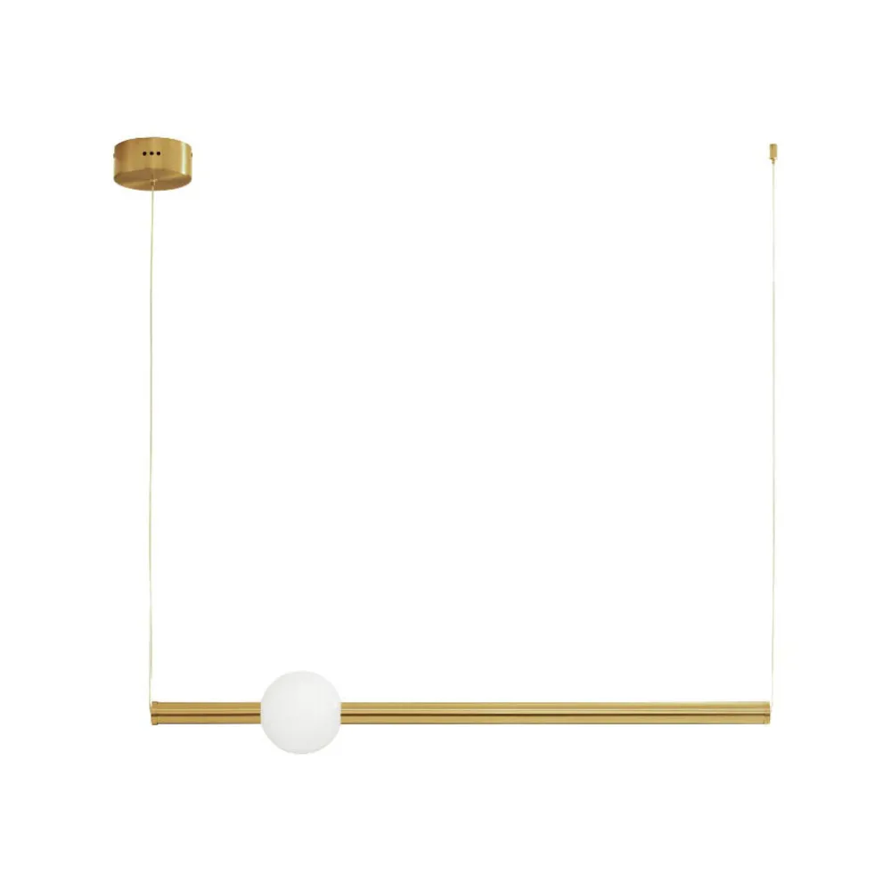 Lampadari Moderni-Selezionato da Mazzolaluce Lampadario a sospensione design per tavolo da pranzo oro