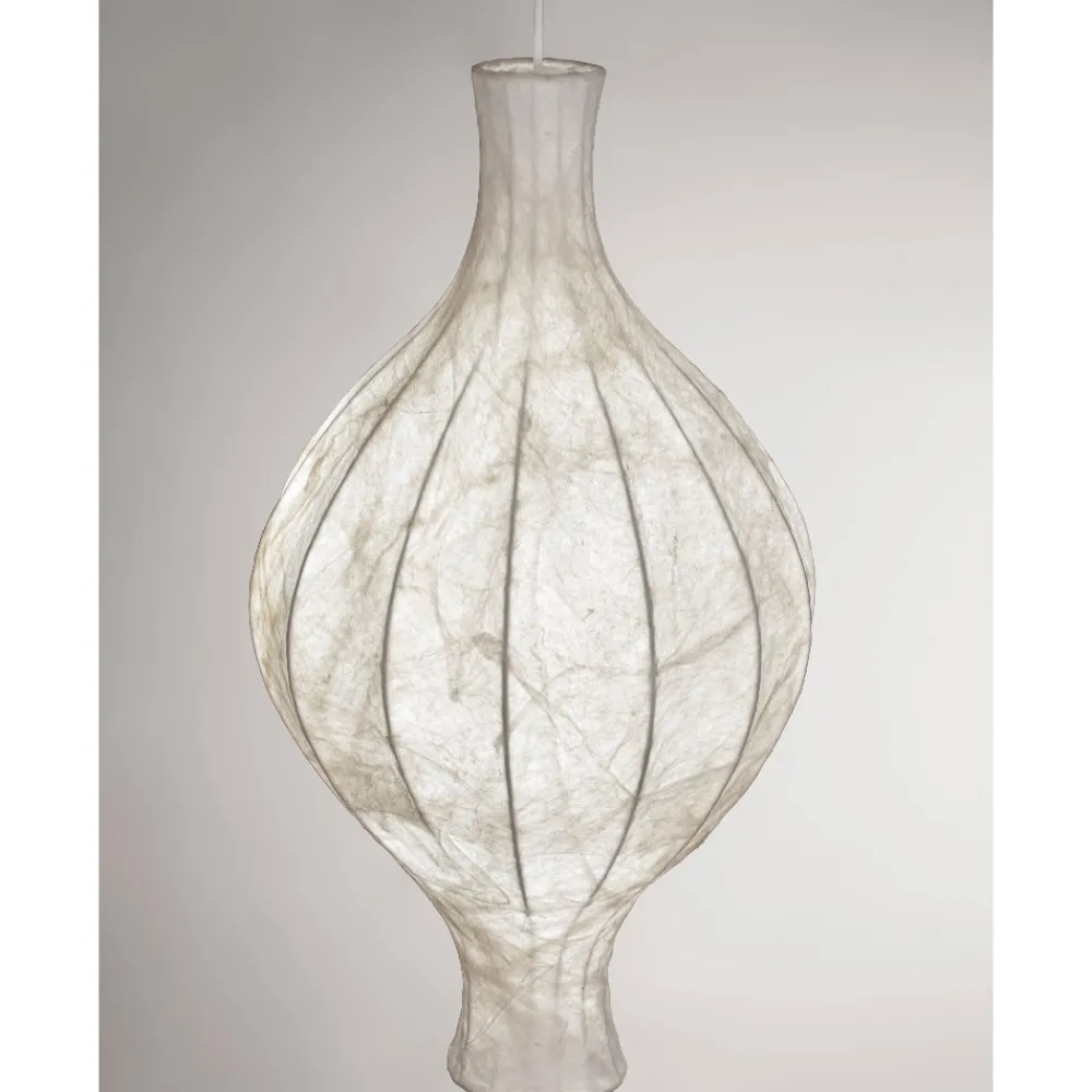 Lampadari Moderni-Selezionato da Mazzolaluce Lampadario a sospensione design in seta di gelso bianco sabbia
