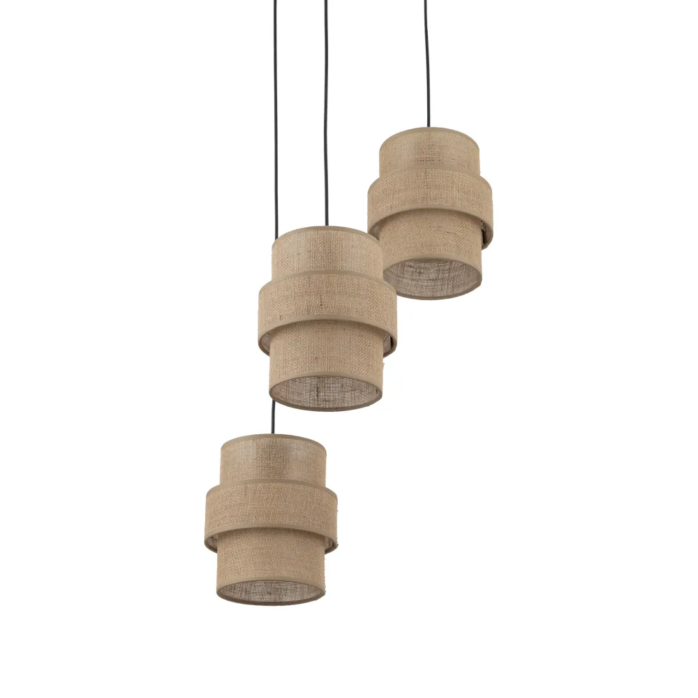 Lampadario Camera Da Letto-Selezionato da Mazzolaluce Lampadario a sospensione di paralume iuta per camera da letto