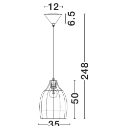 Lampadari Moderni-Selezionato da Mazzolaluce Lampadario a sospensione di rattan marrone intrecciato per sala da pranzo