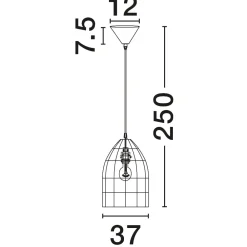 Lampadari Moderni-Selezionato da Mazzolaluce Lampadario a sospensione di rattan giacinto d'acqua naturale e corda rossa