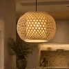 Lampadari Moderni-Selezionato da Mazzolaluce Lampadario a sospensione di rattan 30 cm