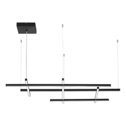 Lampadari Moderni-Selezionato da Mazzolaluce Lampadario a sospensione geometrico nero moderno per soggiorno