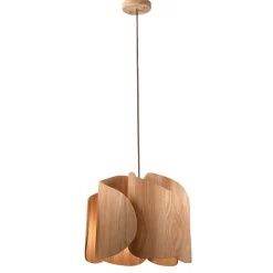 Lampadari Moderni-Fabas Luce Lampadario a sospensione in legno dal design moderno pevero