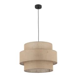 Lampadario Camera Da Letto-Selezionato da Mazzolaluce Lampadario a sospensione in tessuto iuta moderno per camera da letto
