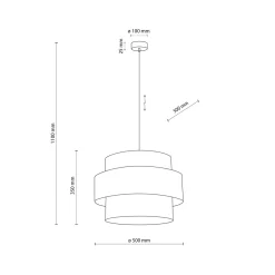 Lampadario Camera Da Letto-Selezionato da Mazzolaluce Lampadario a sospensione in tessuto iuta moderno per camera da letto