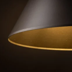 Lampadari Cucina-Selezionato da Mazzolaluce Lampadario a sospensione marrone scuro cono 33 cm di metallo per cucina