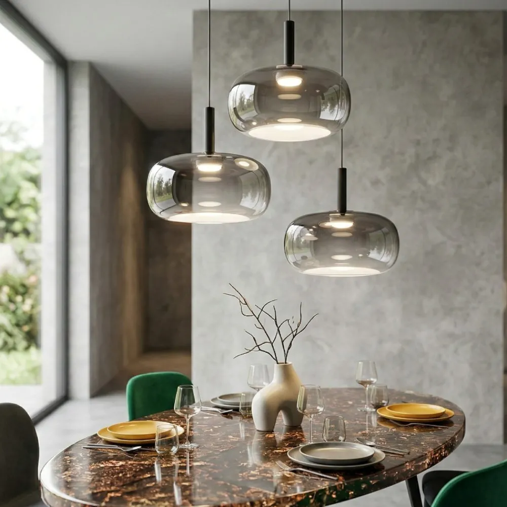 Lampadari Moderni-Fabas Luce Lampadario a sospensione moderna led 2700k 3000k 4000k fabas devero fume
