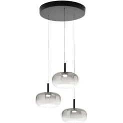 Lampadari Moderni-Fabas Luce Lampadario a sospensione moderna led 2700k 3000k 4000k fabas devero fume