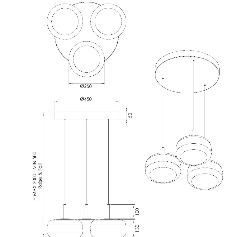 Lampadari Moderni-Fabas Luce Lampadario a sospensione moderna led 2700k 3000k 4000k fabas devero fume