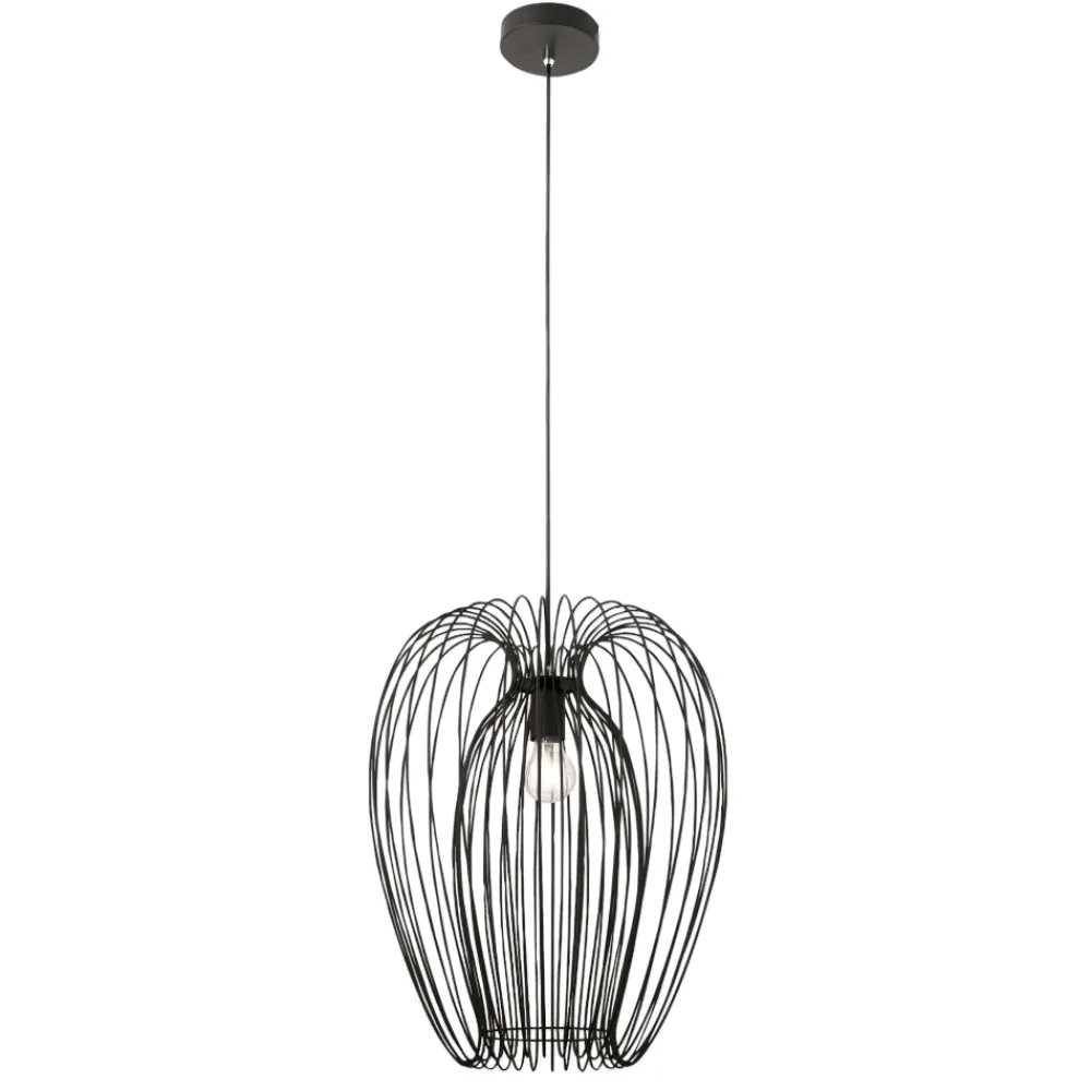 Lampadari Moderni-Fabas Luce Lampadario a sospensione moderno nero 40cm in metallo fabas camp
