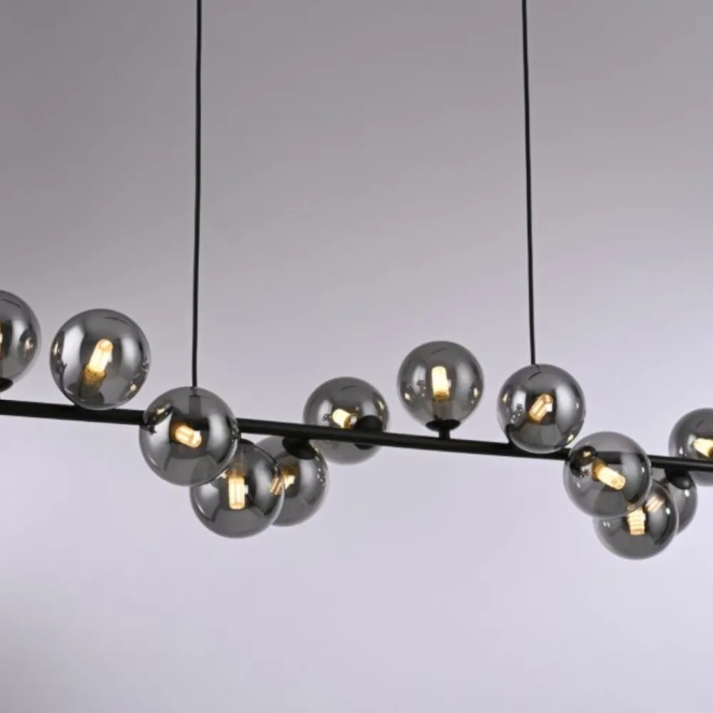 Lampadari Moderni-Selezionato da Mazzolaluce Lampadario a sospensione moderno spirale sfere di vetro per sala da pranzo