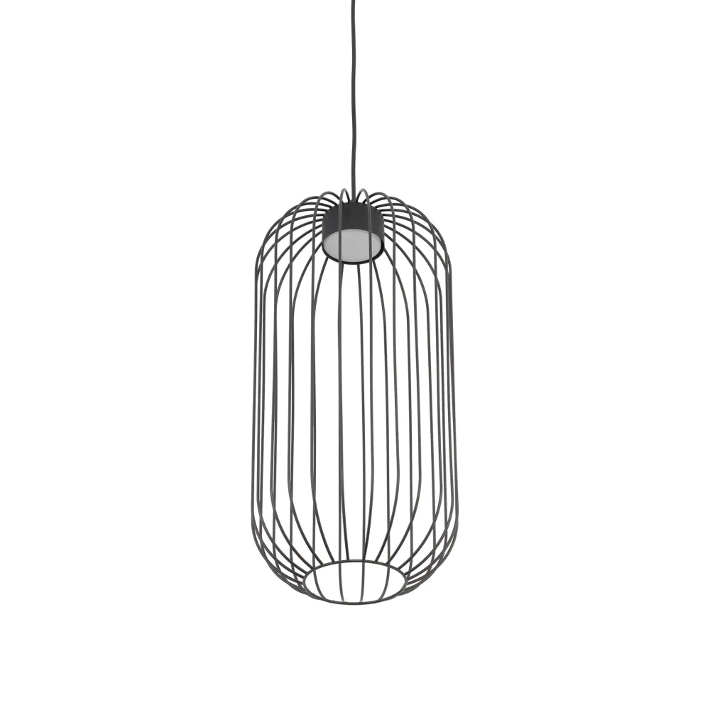 Lampade A Sospensione-Selezionato da Mazzolaluce Lampadario a sospensione nero gabbia di metallo design moderno