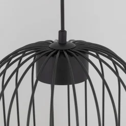 Lampade A Sospensione-Selezionato da Mazzolaluce Lampadario a sospensione nero gabbia di metallo design moderno