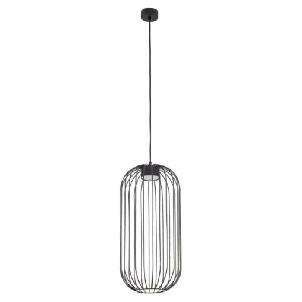 Lampade A Sospensione-Selezionato da Mazzolaluce Lampadario a sospensione nero gabbia di metallo design moderno