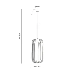 Lampade A Sospensione-Selezionato da Mazzolaluce Lampadario a sospensione nero gabbia di metallo design moderno