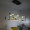 Lampadari Moderni-Selezionato da Mazzolaluce Lampadario a sospensione nero porta oggetti moderno led 3000k