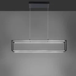 Lampadari Moderni-Selezionato da Mazzolaluce Lampadario a sospensione nero porta oggetti moderno led 3000k