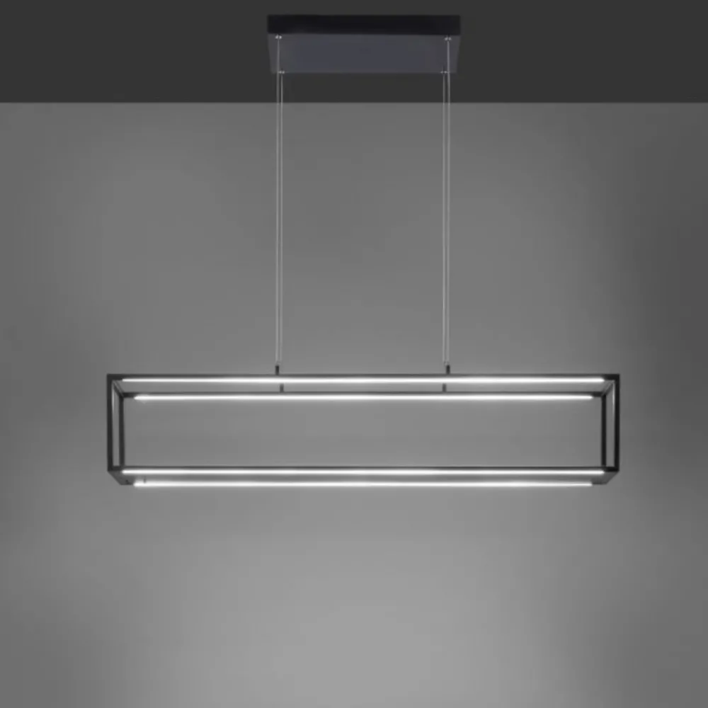 Lampadari Moderni-Selezionato da Mazzolaluce Lampadario a sospensione nero porta oggetti moderno led 3000k