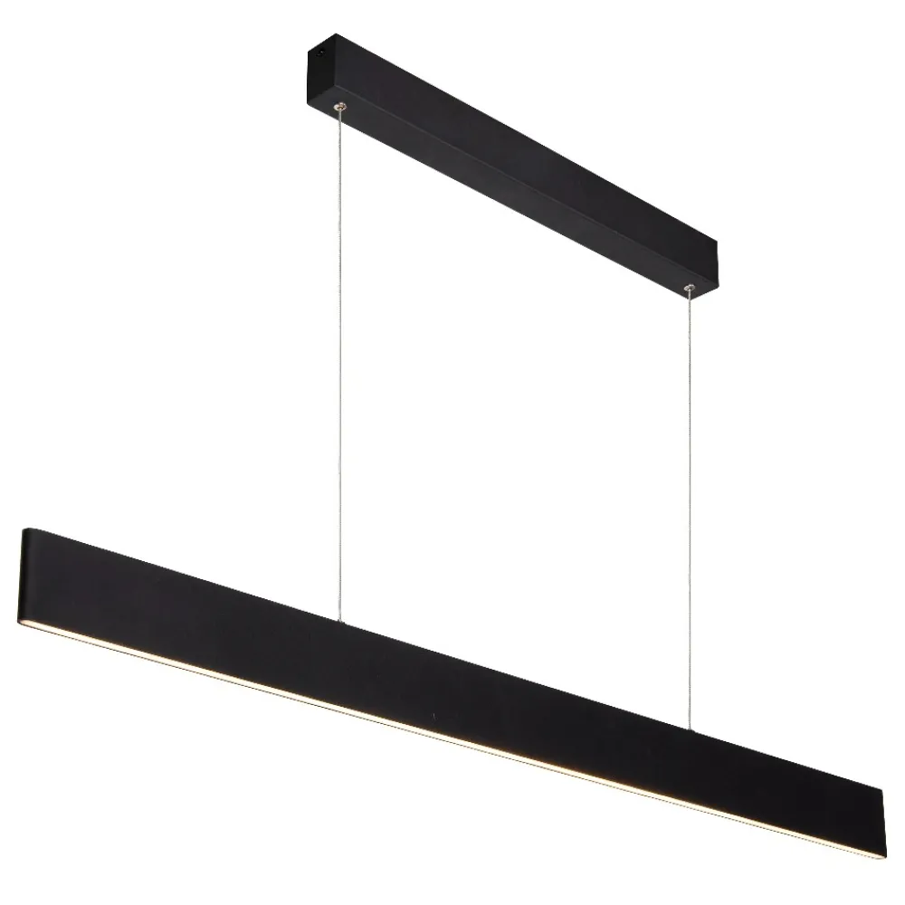Lampadari Moderni-Selezionato da Mazzolaluce Lampadario a sospensione nero barra da tavolo led 2700k dimmerabile