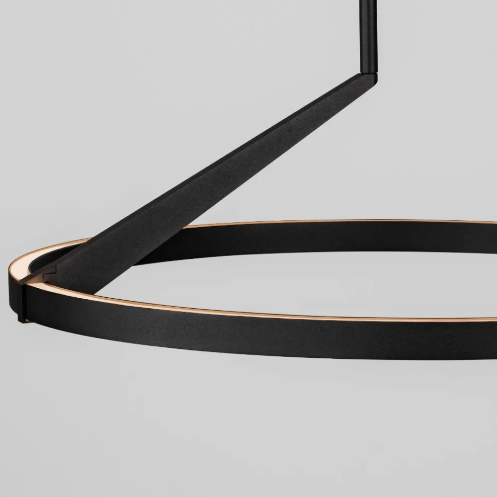 Lampadari Moderni-Selezionato da Mazzolaluce Lampadario a sospensione nero biemissione moderno led 2700k-3000k-4000k