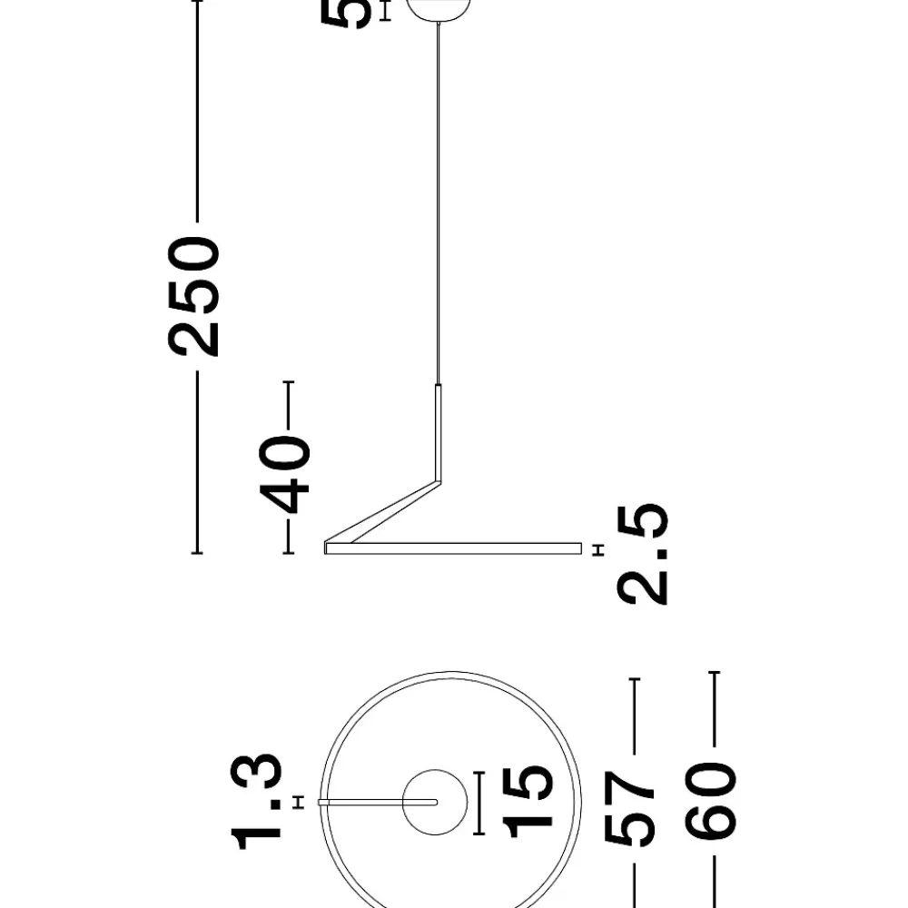 Lampadari Moderni-Selezionato da Mazzolaluce Lampadario a sospensione nero biemissione moderno led 2700k-3000k-4000k