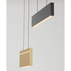 Lampadari Cucina-Selezionato da Mazzolaluce Lampadario a sospensione oro nero per isola tavolo cucina moderna
