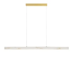 Lampadari Moderni-Selezionato da Mazzolaluce Lampadario a sospensione oro per isola cucina pietra effetto alabastro