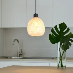 Lampade A Sospensione-Selezionato da Mazzolaluce Lampadario a sospensione per cucina 18 cm in rattan