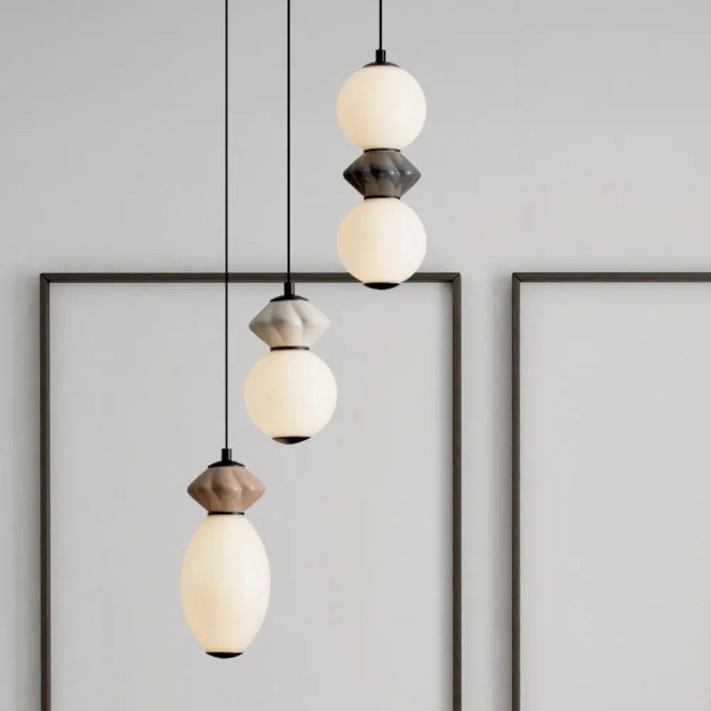 Lampadari Cucina-Selezionato da Mazzolaluce Lampadario a sospensione per tavolo cucina moderna vetro ceramica