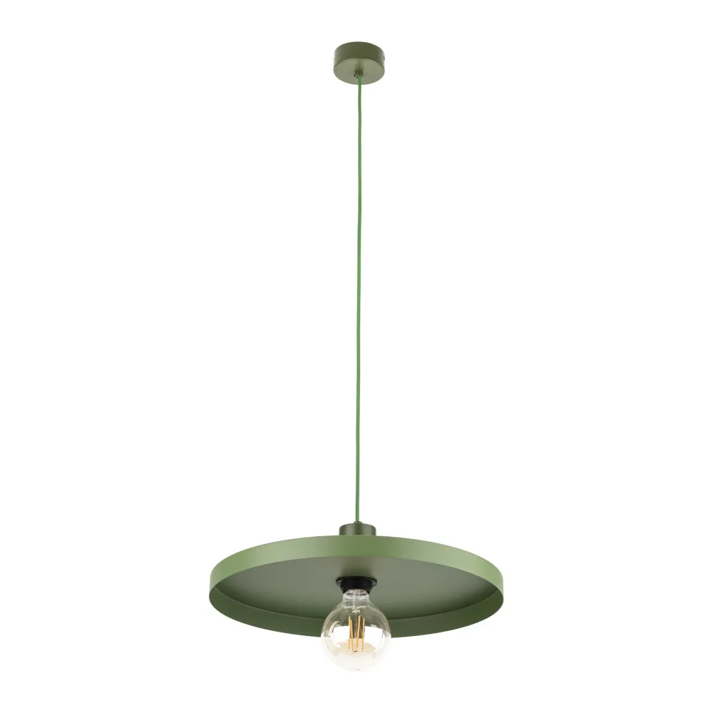 Lampadari Cucina-Selezionato da Mazzolaluce Lampadario a sospensione per cucina piatto 40 cm verde