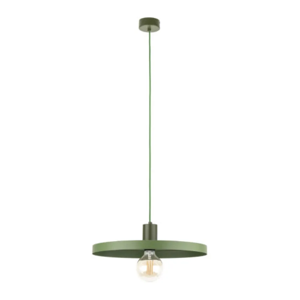 Lampadari Cucina-Selezionato da Mazzolaluce Lampadario a sospensione per cucina piatto 40 cm verde