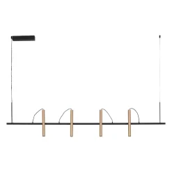 Lampadari Cucina-Selezionato da Mazzolaluce Lampadario a sospensione per isola cucina nero caffe spot orientabili