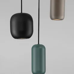 Lampadari Moderni-Selezionato da Mazzolaluce Lampadario a sospensione per soggiorno moderno nero marrone verde