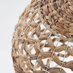 Lampadario Camera Da Letto-Selezionato da Mazzolaluce Lampadario a sospensione sfera di rattan e giacinto essiccato per camera da letto