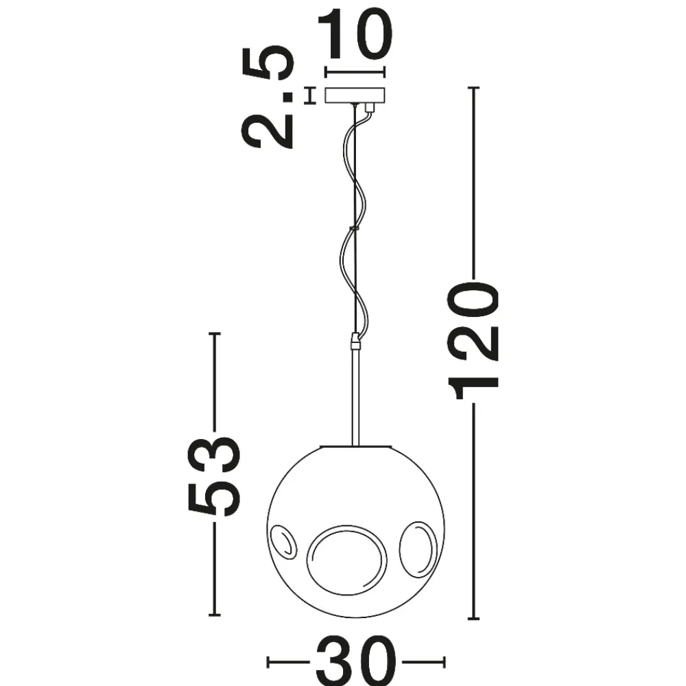 Lampadari Moderni-Selezionato da Mazzolaluce Lampadario a sospensione vetro rame specchiato martellato design moderno