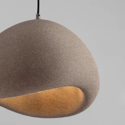 Lampadari Moderni-Selezionato da Mazzolaluce Lampadario a sospensione wabi sabi marrone 50cm design japandi