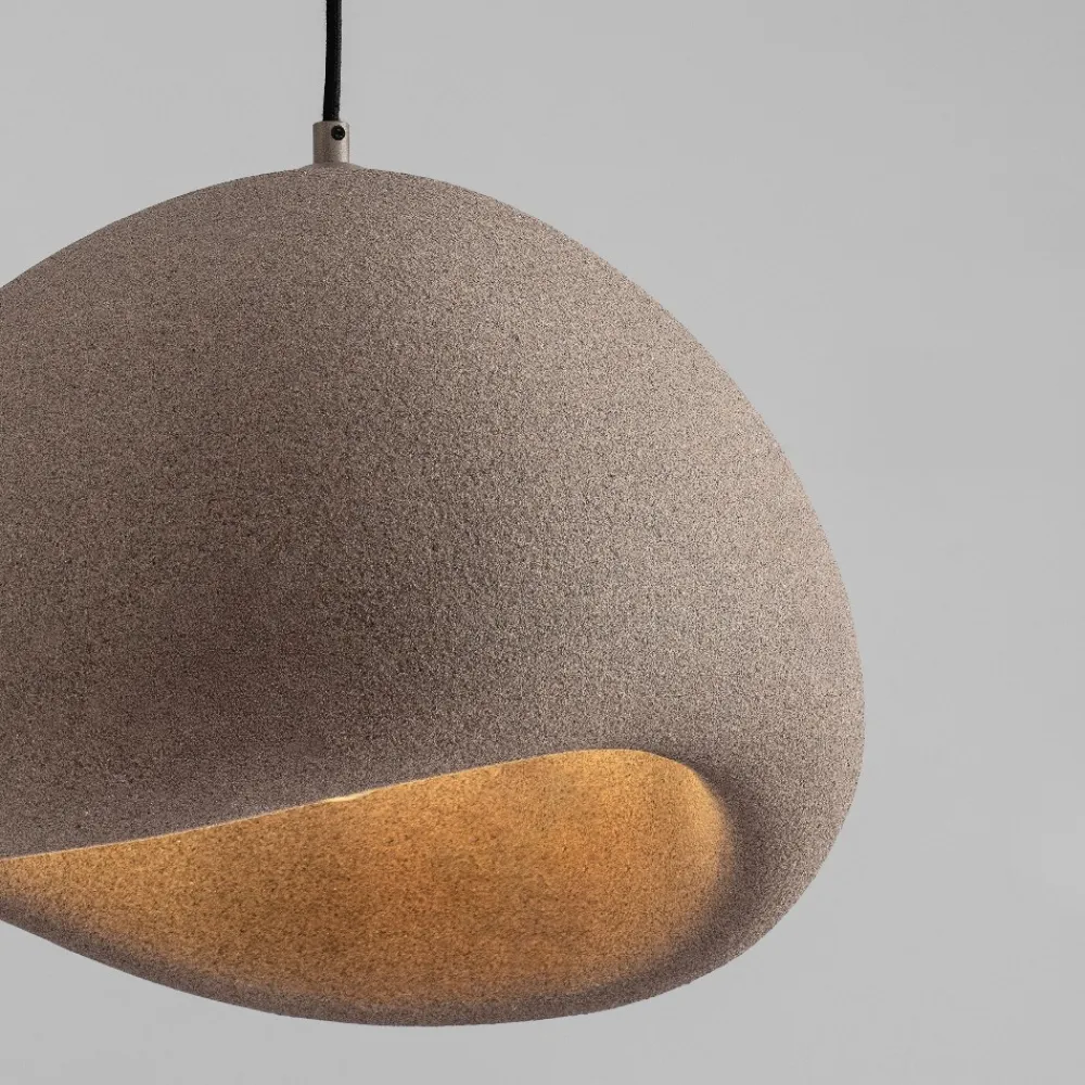 Lampadari Moderni-Selezionato da Mazzolaluce Lampadario a sospensione wabi sabi marrone 50cm design japandi