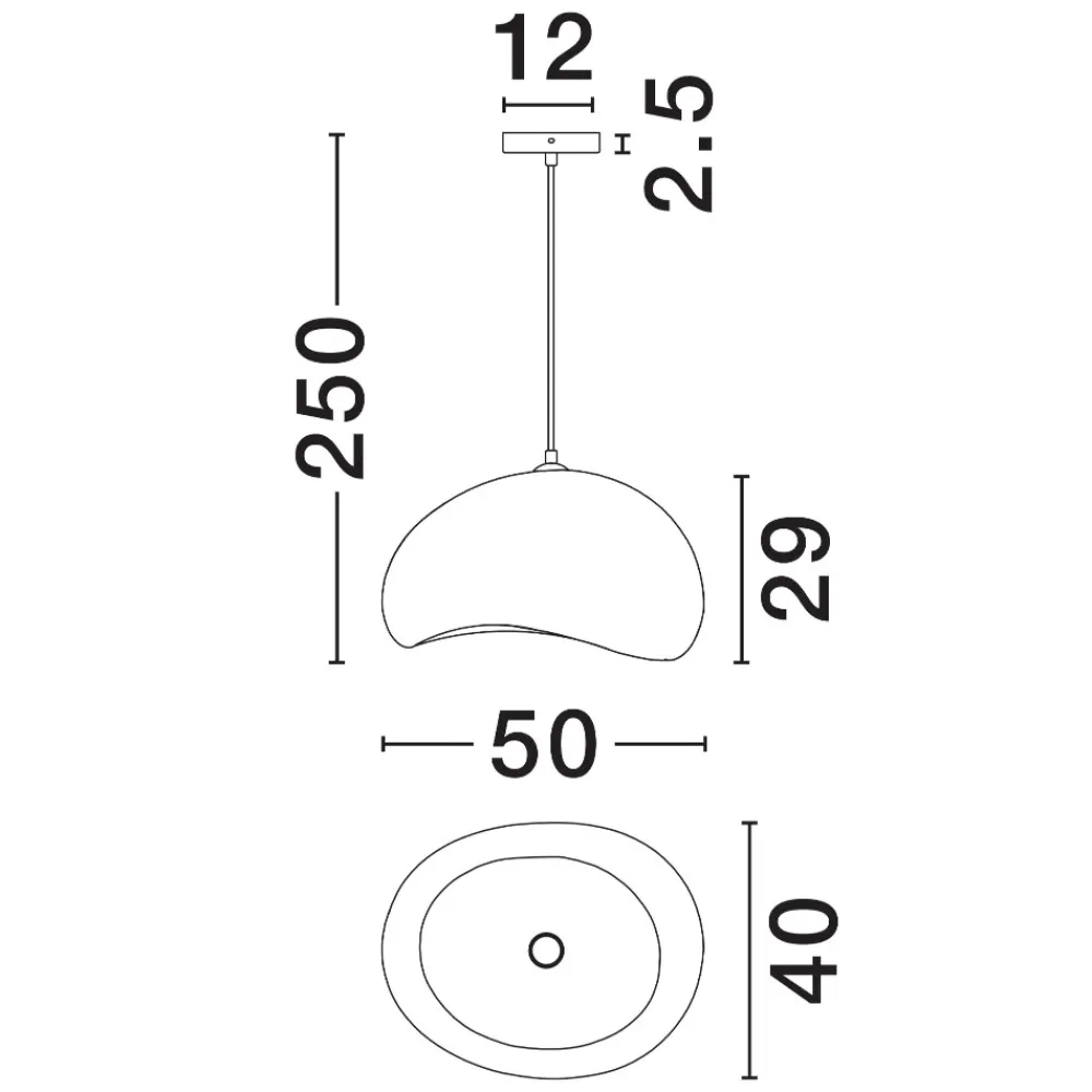 Lampadari Moderni-Selezionato da Mazzolaluce Lampadario a sospensione wabi sabi marrone 50cm design japandi