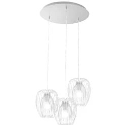 Lampadari Moderni-Fabas Luce Lampadario a sospensioni bianco camp per sala da pranzo