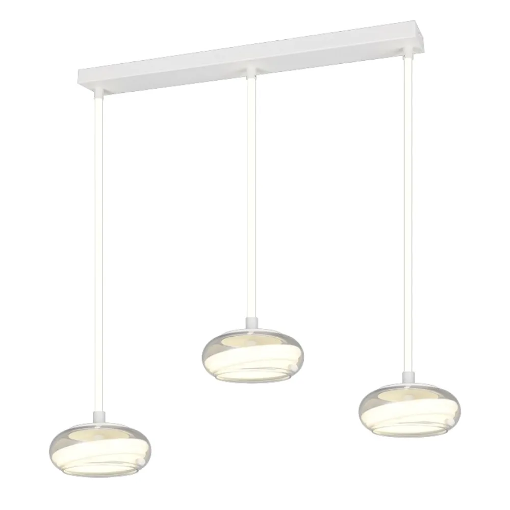 Lampadari Moderni-Selezionato da Mazzolaluce Lampadario a sospensioni in vetro per tavolo soggiorno moderno
