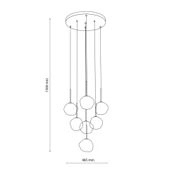 Lampadari Moderni-Selezionato da Mazzolaluce Lampadario a sospensioni in vetro cognac pendenti design moderno per soggiorno