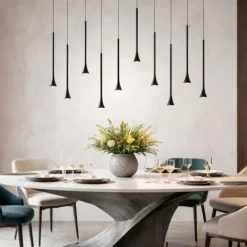 Lampadari Moderni-Fabas Luce Lampadario a sospensioni susa nero 10 luci per sala da pranzo fabas