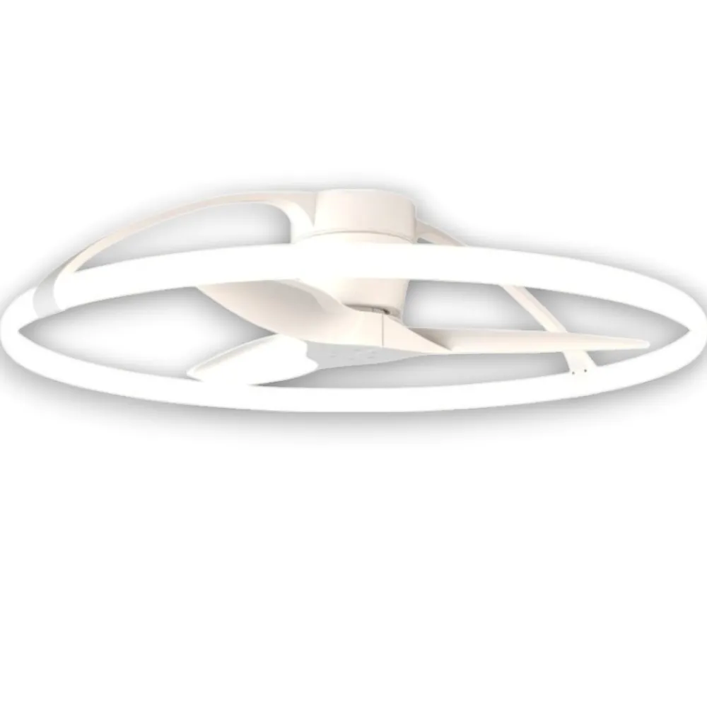 Ventilatori Da Soffitto-Selezionato da Mazzolaluce Lampadario a ventilatore bianco da soffitto con luce e telecomando 20mq