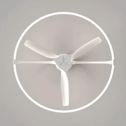 Ventilatori Da Soffitto-Selezionato da Mazzolaluce Lampadario a ventilatore bianco da soffitto con luce e telecomando 20mq