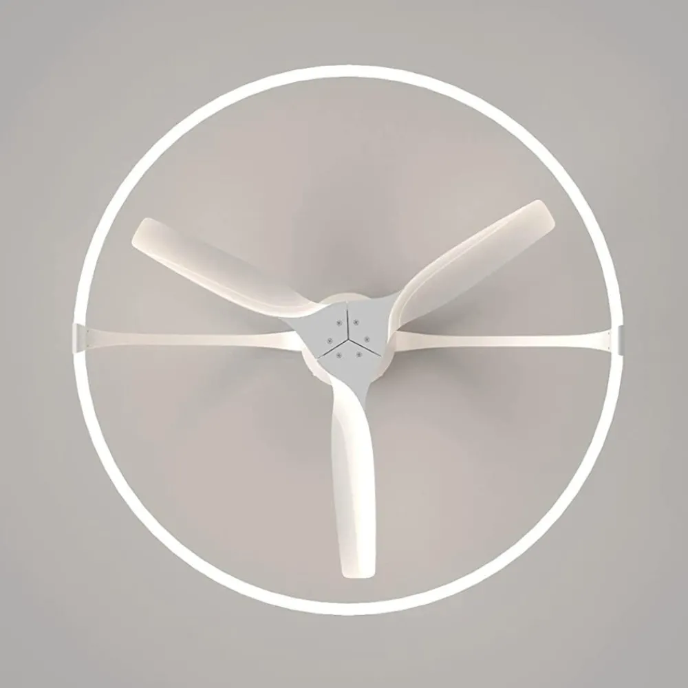 Ventilatori Da Soffitto-Selezionato da Mazzolaluce Lampadario a ventilatore bianco da soffitto con luce e telecomando 20mq