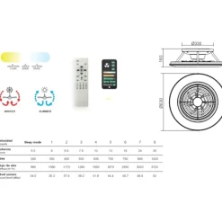 Ventilatori Da Soffitto-Selezionato da Mazzolaluce Lampadario a ventilatore da soffitto bianco con luce 18mq con telecomando