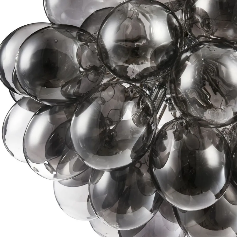 Lampadari Moderni-Maytoni Lampadario balbo per soggiorno moderno grappolo vetri fume trasparenti