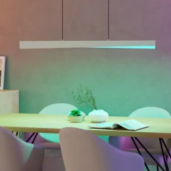 Lampadari Moderni-Eglo Lampadario barra a sospensione grigio led rgb 2700k a 6500k controllo remoto app
